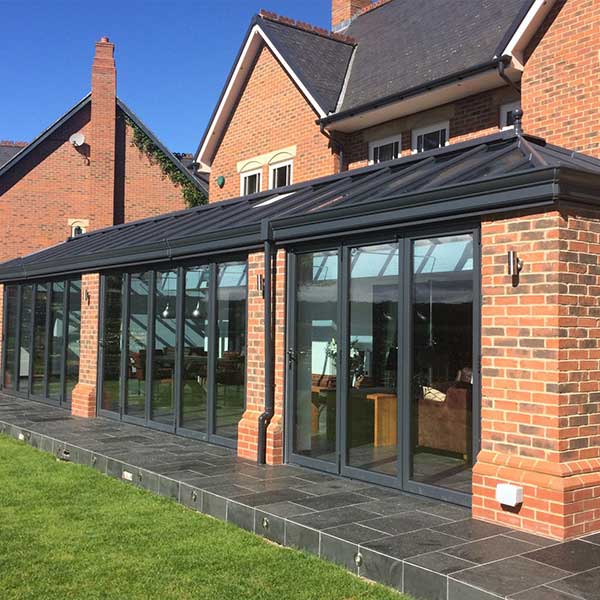 A finished side-return extension with bi-fold doors, built by SG Build in Crawley